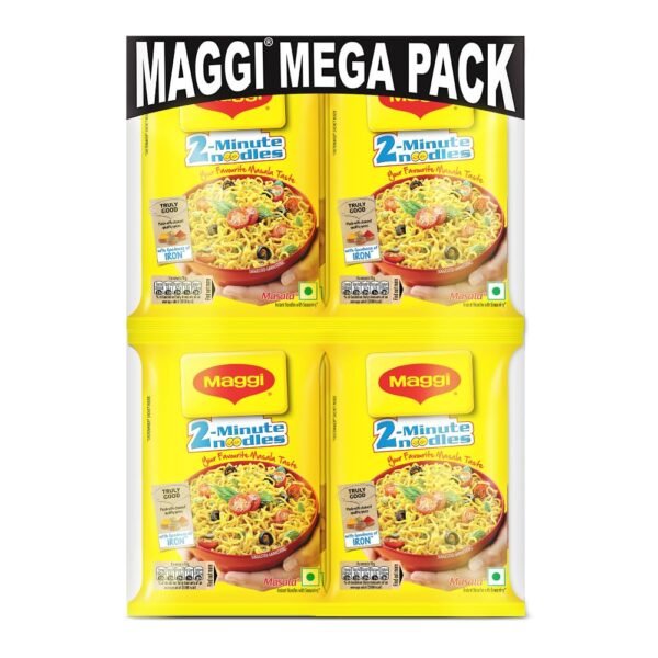 MAGGI 2-Minute Instant Noodles, Masala Noodles With Goodness Of Iron, Made With Choicest Quality Spices, Favourite Masala Taste, 70G ( Pack Of 12 ), 840 Gram